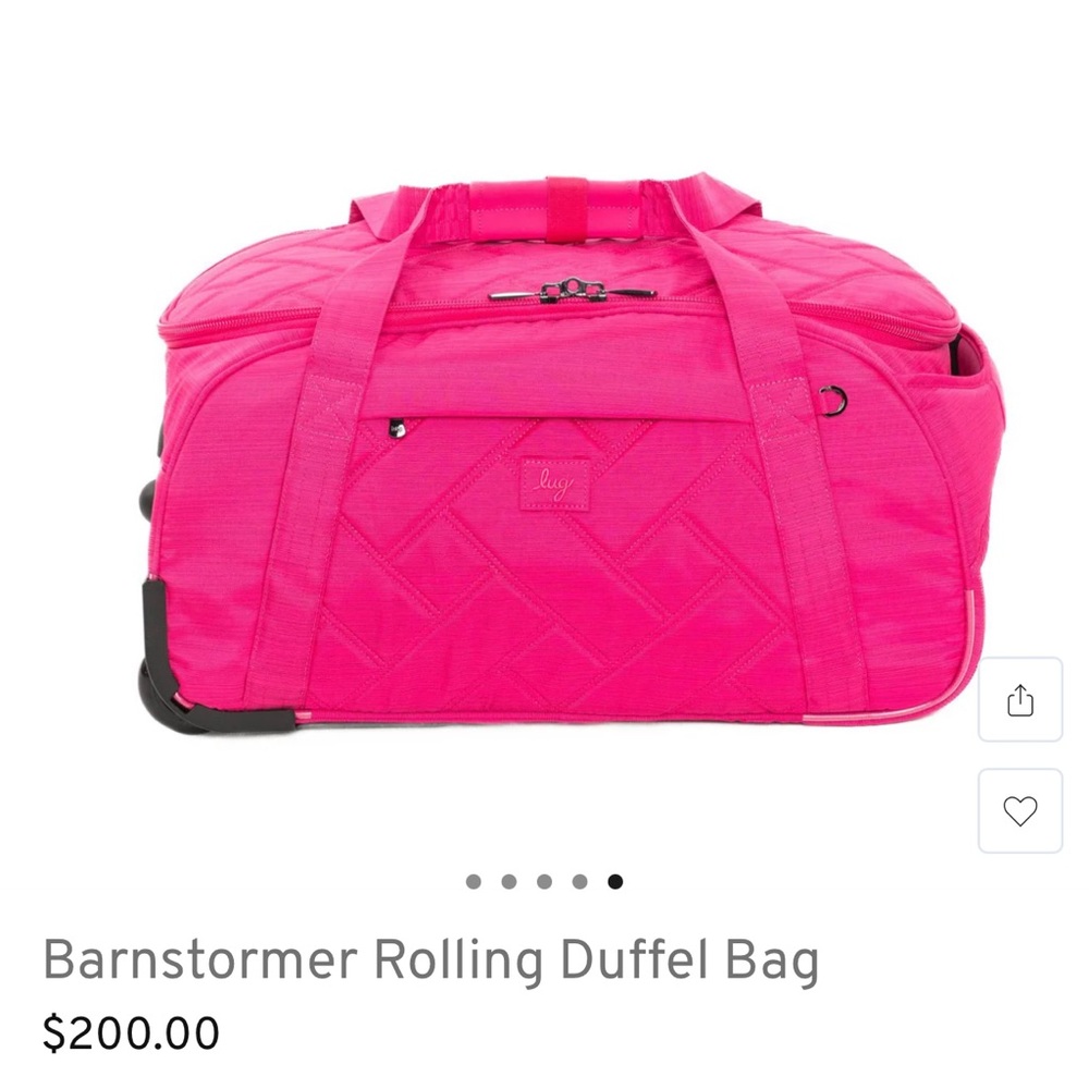 Lug barnstormer brushed Pink rolling Travel  carryon like new condition.